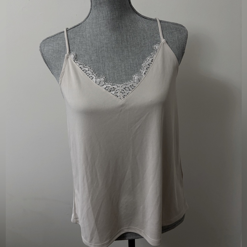 H&M Beige/Taupe Lace Camisole Top